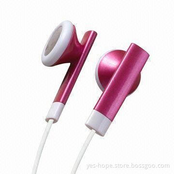 Retractable Earphones with 3.5mm Stereo Plug, Compatible for iPod and MP3/MP4 Players
